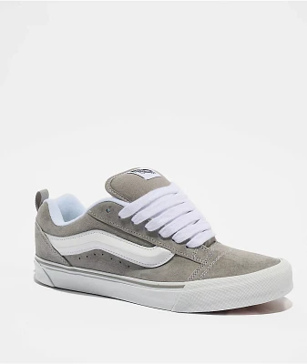 Vans Knu Skool Grey & White Skate Shoes