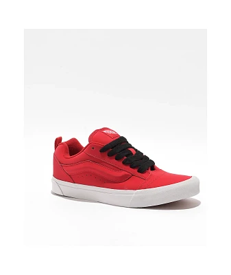 Vans Knu Skool Red & Black Skate Shoes