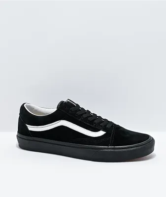 Vans Old Skool Pig Suede Black & White Skate Shoes