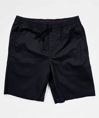 Vans Range Black Elastic Waist Shorts
