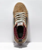 Vans Sk8-Hi MTE-1 Plaid Brown & Black Skate Shoes