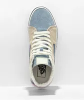 Vans Sk8-Hi Tapered Stackform Blue & Pink Sherpa Platform Shoes