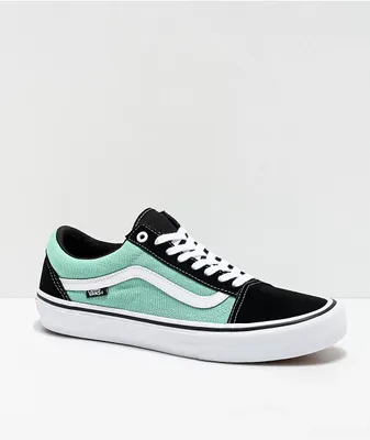 Vans Skate Old Skool Black, Jade & White Skate Shoes