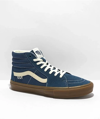 Vans Skate Sk8-Hi Dark Denim & Gum Skate Shoes