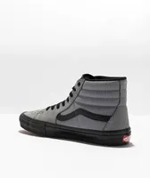 Vans Skate Sk8-Hi Nubuck Washed Blue & Black Skate Shoes