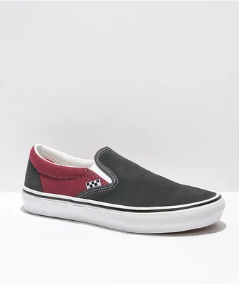 Vans Skate Slip-On Asphalt & Pomegranate Skate Shoes