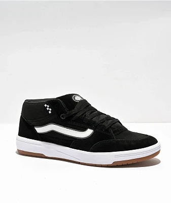 Vans Skate Zahba Mid Black & White Skate Shoes
