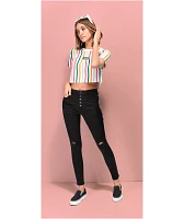 Vans Slip-On Black & White Platform Shoes