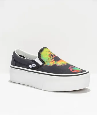Vans Slip-On Paradoxical Black Platform Shoes