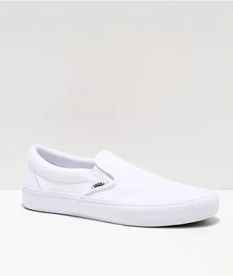 Vans Slip-On Pro White Skate Shoes
