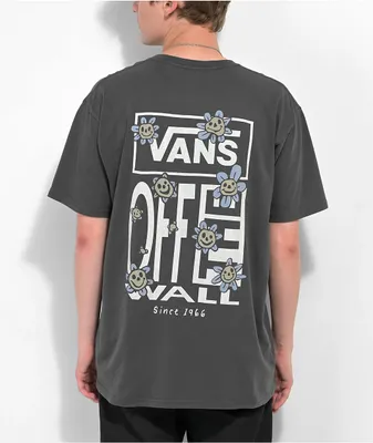 Vans Trippy Grin Floral Dark Grey T-Shirt
