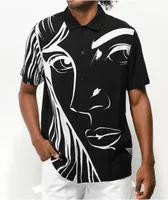 Vitriol Close-Up Black Short Sleeve Button Up Shirt