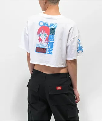 Vitriol Georgia Anime Crop White T-Shirt