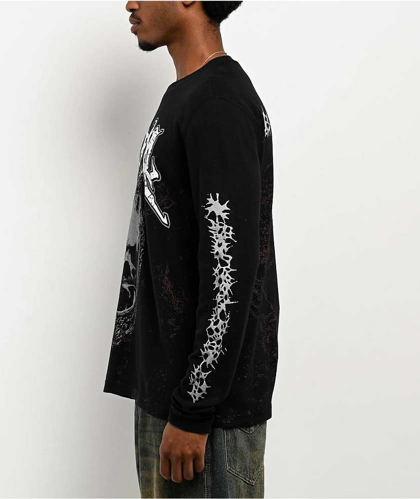Vitriol Mirror Mirror Black Thermal Long Sleeve T-Shirt