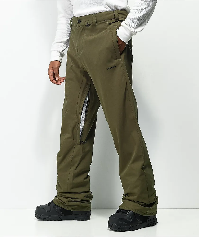 Volcom 15K Freakin Dark Teak Chino Snowboard Pants