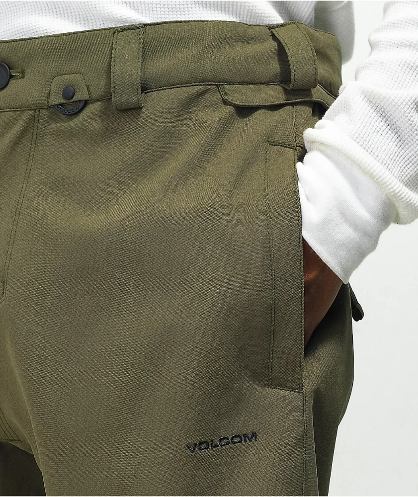 Volcom 15K Freakin Dark Teak Chino Snowboard Pants