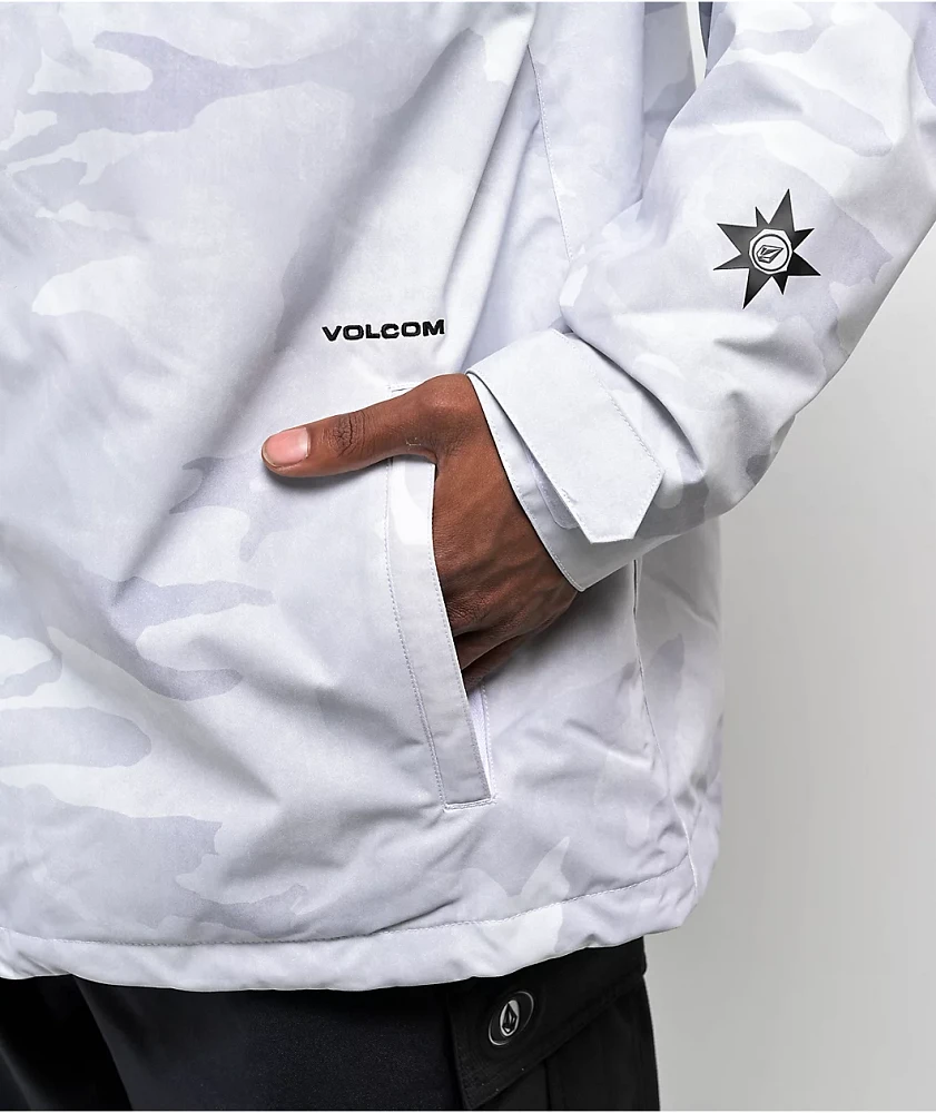Volcom 2836 White Camo 20K Snowboard Jacket