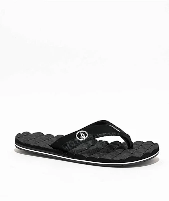 Volcom Recliner Black & White Sandals