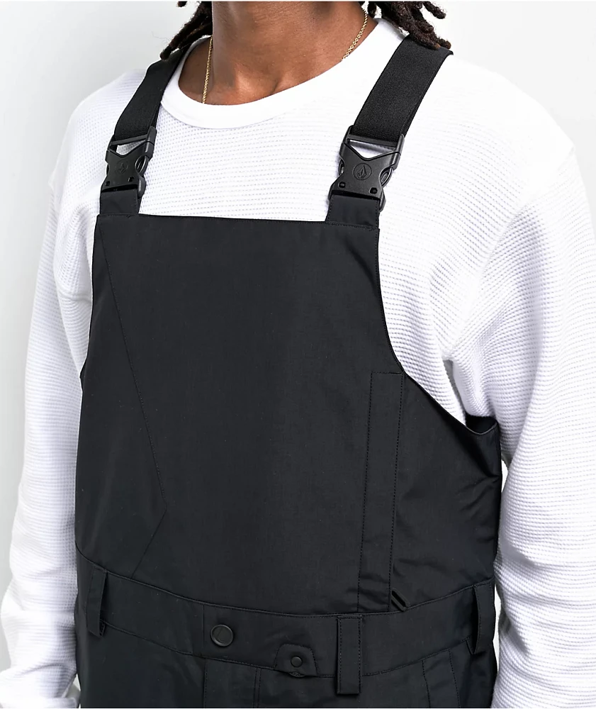 Volcom V. Co Sparta Black 10K Snowboard Bib Pants