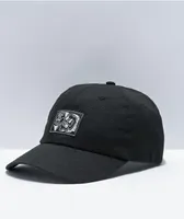 WHADAFUNK Skull Speech Bubble Black Strapback Hat