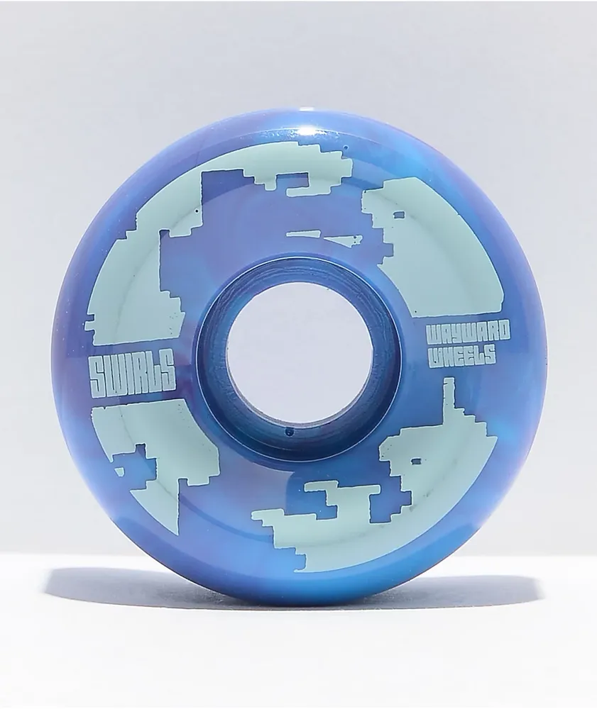 Wayward 54mm 101a Purple & Blue Swirl Skateboard Wheels