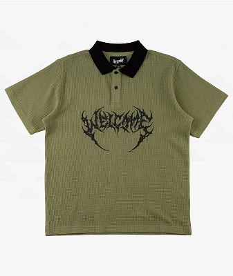 Welcome Sharp Olive Thermal Polo Shirt