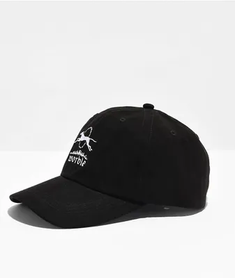 Worble Bad Lou Black Faux Suede Snapback Hat
