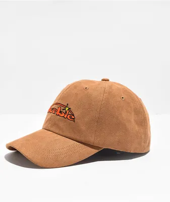 Worble Glisten Brown Faux Suede Snapback Hat