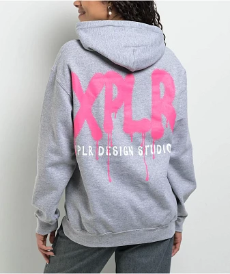 XPLR Graffiti Grey Hoodie