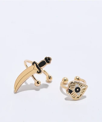 Yellow Owl Workshop Heart & Dagger Ear Cuffs