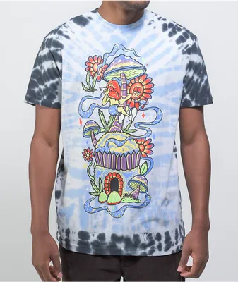Your Highness Gnome Home Black & Blue Tie Dye T-Shirt