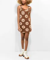 Your Highness Hazy Daisy Brown Tank Dress