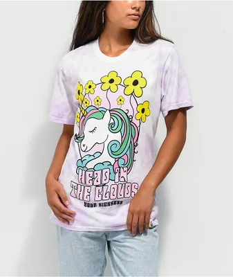 Your Highness Head In The Clouds Violet Tie Dye T-Shirt
