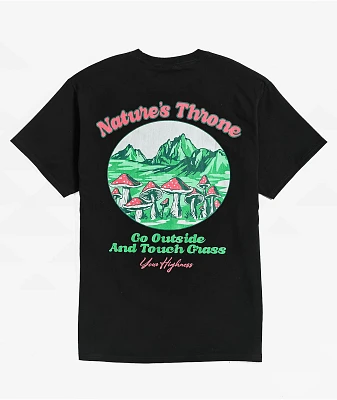 Your Highness Natures Throne Black T-Shirt