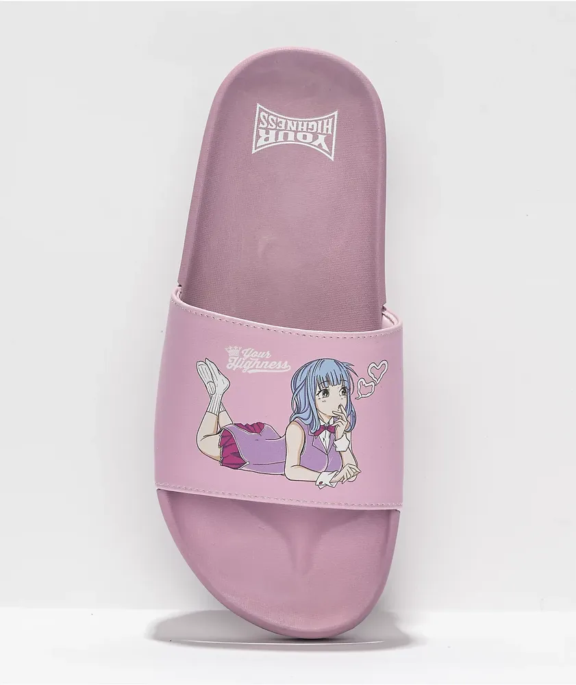 Your Highness Smokin' Bout U Pink Slide Sandals