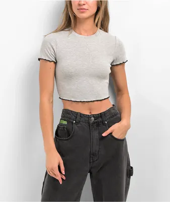 Zine Angie Grey Crop T-Shirt