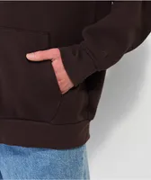 Zine Basics Brown Zip Hoodie