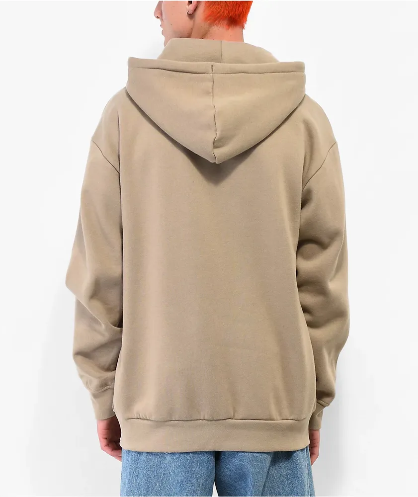 Zine Basics Tan Zip Hoodie
