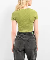 Zine Irina Green Wash Crop T-Shirt