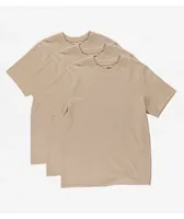Zine Solid Tan 3-Pack T-Shirt