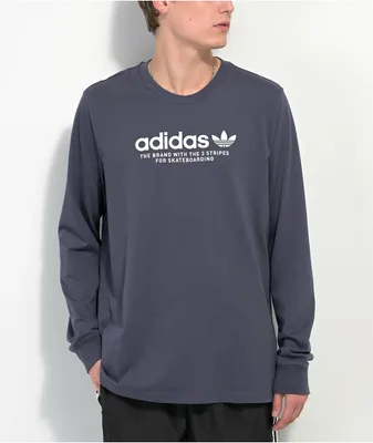 adidas 4.0 Logo Navy Long Sleeve T-Shirt