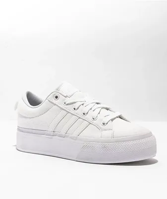 adidas Bravada 2.0 White Platform Sneakers
