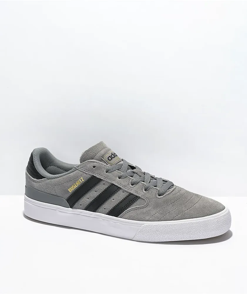 adidas Busenitz Vulc II Grey, Black, & White Shoes