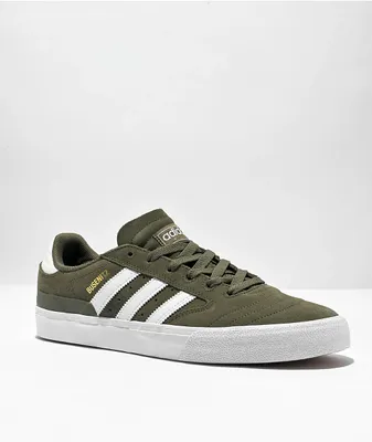 adidas Busenitz Vulc II Olive & White Shoes