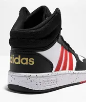 adidas Kids Hoops Mid 3.0 White, Vivid Red & Black Shoes