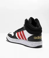 adidas Kids Hoops Mid 3.0 White, Vivid Red & Black Shoes