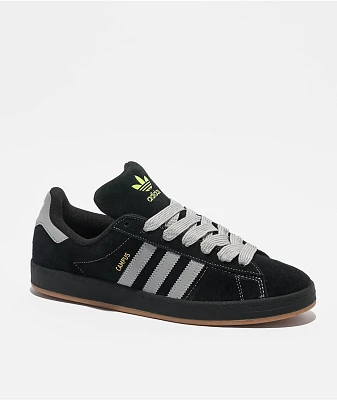 adidas Originals Campus 90's Core Black, Grey Two & Gold Metallic Skate Shoes