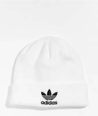 adidas Trefoil White Beanie