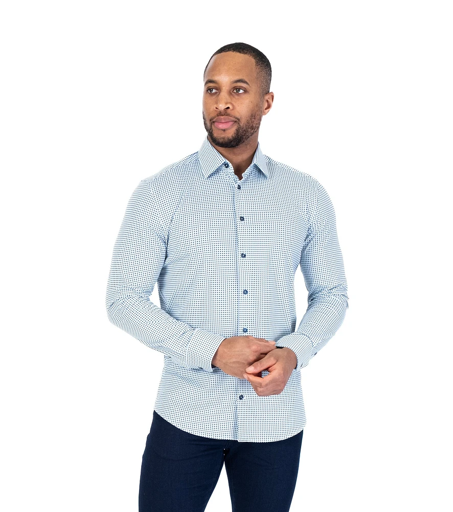 Performance Stretch Fancy Neat Dress Shirt