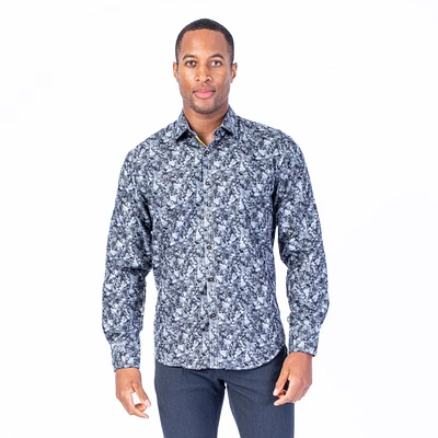 Floral Print "Louvre" Shirt - Black / Grey